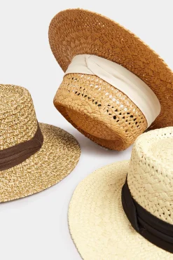 M&Co Yours Yours Cream Straw Boater Hat><noscript><img width=