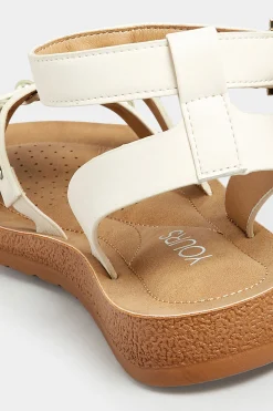 M&Co Yours Yours Cream Studded Gladiator Sandals In Extra Wide Eee Fit><noscript><img width=