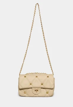 M&Co Yours Yours Cream Studded Quilted Chain Bag><noscript><img width=