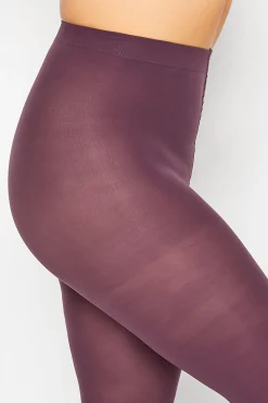 M&Co Yours Yours Damson Purple 50 Denier Microfibre Premium Tights>Women Tights