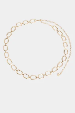 M&Co Yours Yours Gold Metal Chain Belt>Women Belts