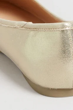 M&Co Yours Yours Gold Shimmer Ballet Pump In Wide E Fit & Extra Wide Eee Fit><noscript><img width=