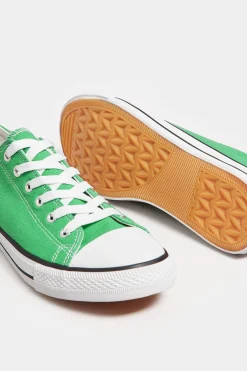 M&Co Yours Yours Green Canvas Low Trainers In Wide E Fit><noscript><img width=