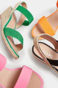 M&Co Yours Yours Green Espadrille Wedges In Wide E Fit & Extra Wide Eee Fit><noscript><img width=