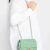 M&Co Yours Yours Green Studded Quilted Chain Bag>Women Bags