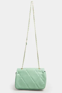 M&Co Yours Yours Green Studded Quilted Chain Bag><noscript><img width=