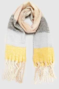 M&Co Yours Yours Grey Check Print Super Soft Scarf>Women Scarves