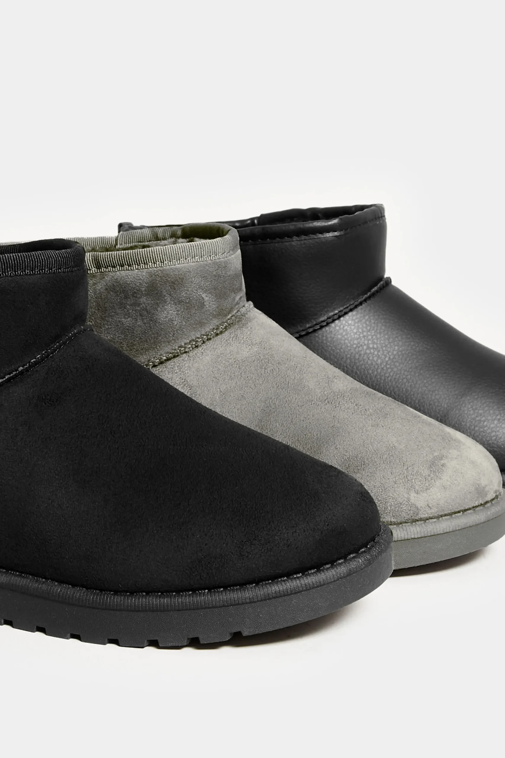 M&Co Yours Yours Grey Faux Suede Faux Fur Lined Ankle Boots In Wide E Fit & Extra Wide Eee Fit>Women Boots