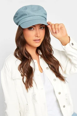 M&Co Yours Yours Light Blue Denim Baker Boy Hat>Women Hats