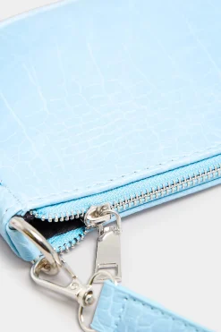 M&Co Yours Yours Light Blue Faux Croc Shoulder Bag><noscript><img width=