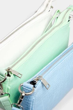 M&Co Yours Yours Light Blue Faux Croc Shoulder Bag><noscript><img width=