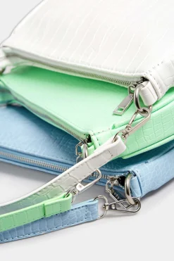 M&Co Yours Yours Light Blue Faux Croc Shoulder Bag><noscript><img width=