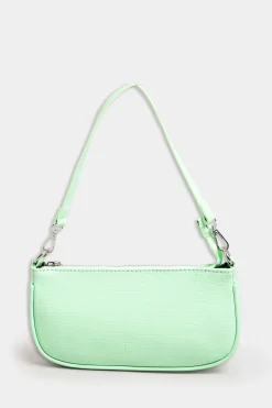 M&Co Yours Yours Light Green Faux Croc Shoulder Bag><noscript><img width=