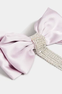 M&Co Yours Yours Lilac Purple Diamante Tassel Bow Hair Clip><noscript><img width=