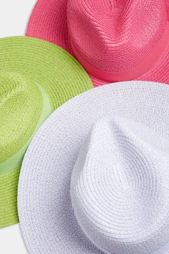 M&Co Yours Yours Lilac Purple Straw Fedora Hat><noscript><img width=