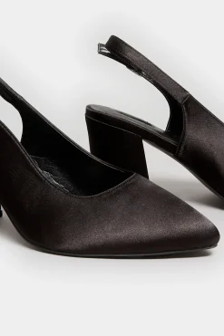M&Co Yours Yours Limited Collection Black Pointed Block Heel Court Shoes In Wide E Fit & Extra Wide Eee Fit><noscript><img width=