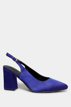 M&Co Yours Yours Limited Collection Cobalt Blue Pointed Block Heel Court Shoes In Wide E Fit & Extra Wide Eee Fit><noscript><img width=