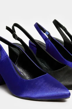 M&Co Yours Yours Limited Collection Cobalt Blue Pointed Block Heel Court Shoes In Wide E Fit & Extra Wide Eee Fit><noscript><img width=