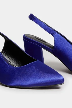M&Co Yours Yours Limited Collection Cobalt Blue Pointed Block Heel Court Shoes In Wide E Fit & Extra Wide Eee Fit><noscript><img width=