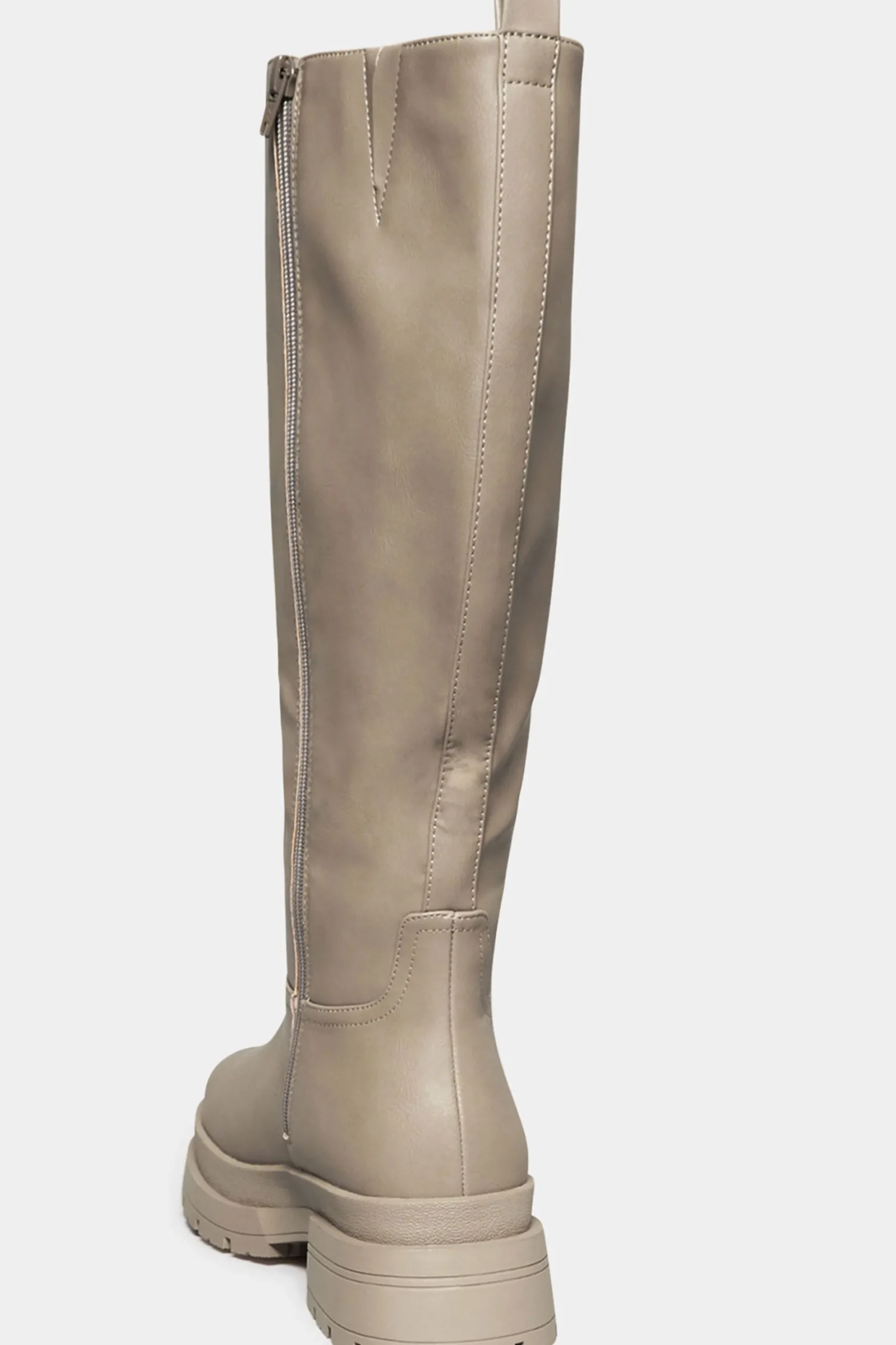 M&Co Yours Yours Limited Collection Beige Brown Faux Leather Knee High Boots In Extra Wide Eee Fit>Women Boots