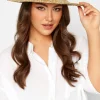 M&Co Yours Yours Natural Brown Straw Boater Hat>Women Hats