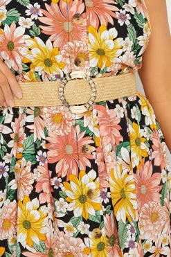 M&Co Yours Yours Natural Brown Wide Stretch Belt>Women Belts