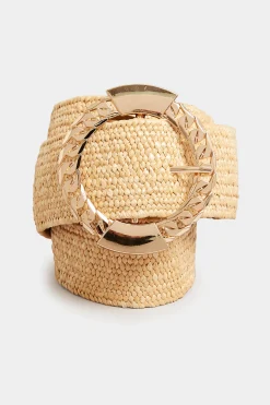 M&Co Yours Yours Natural Brown Wide Stretch Belt>Women Belts