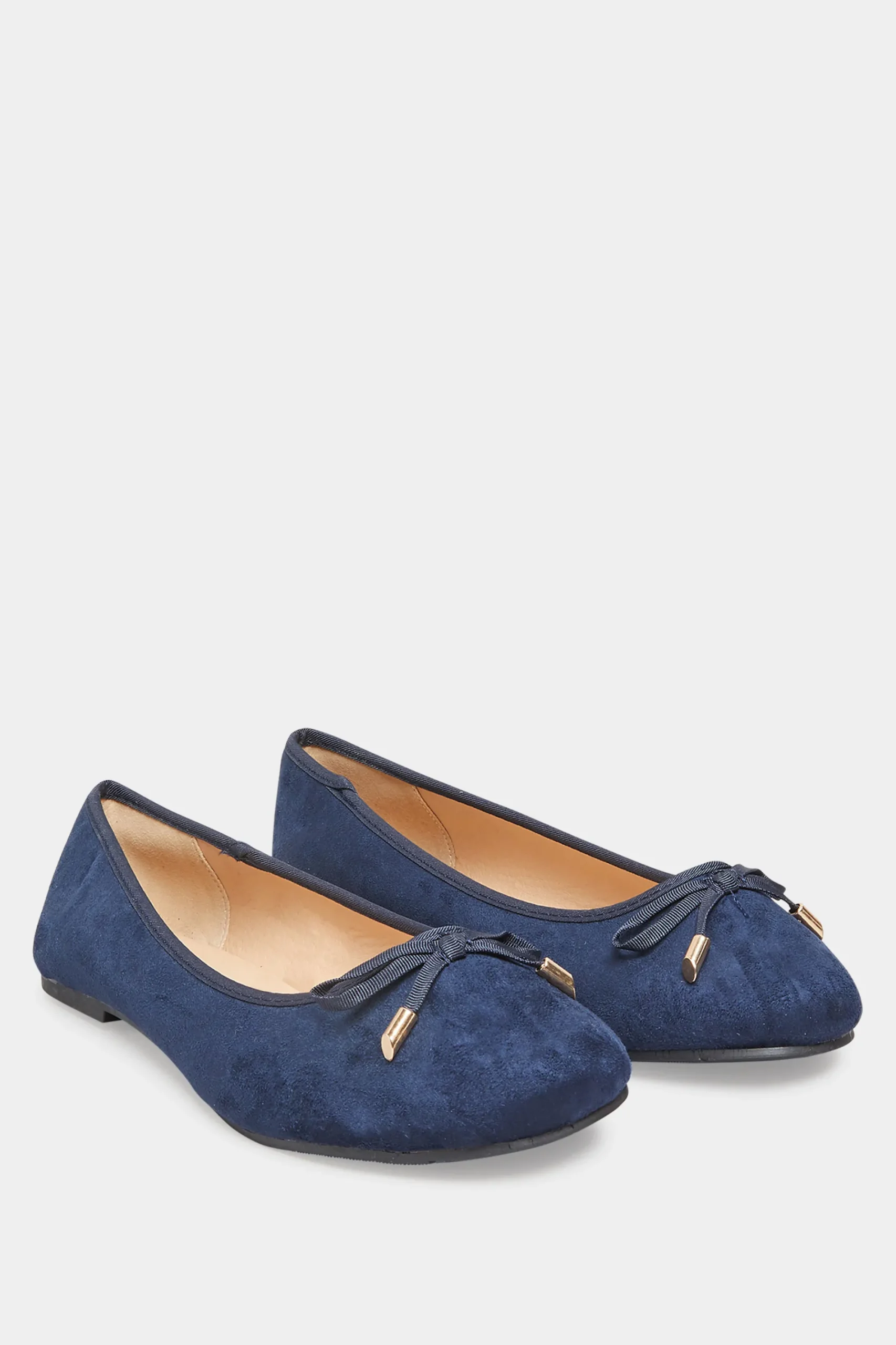 M&Co Yours Yours Navy Blue Ballerina Pumps In Wide E Fit & Extra Wide Eee Fit>Women Flat Shoes