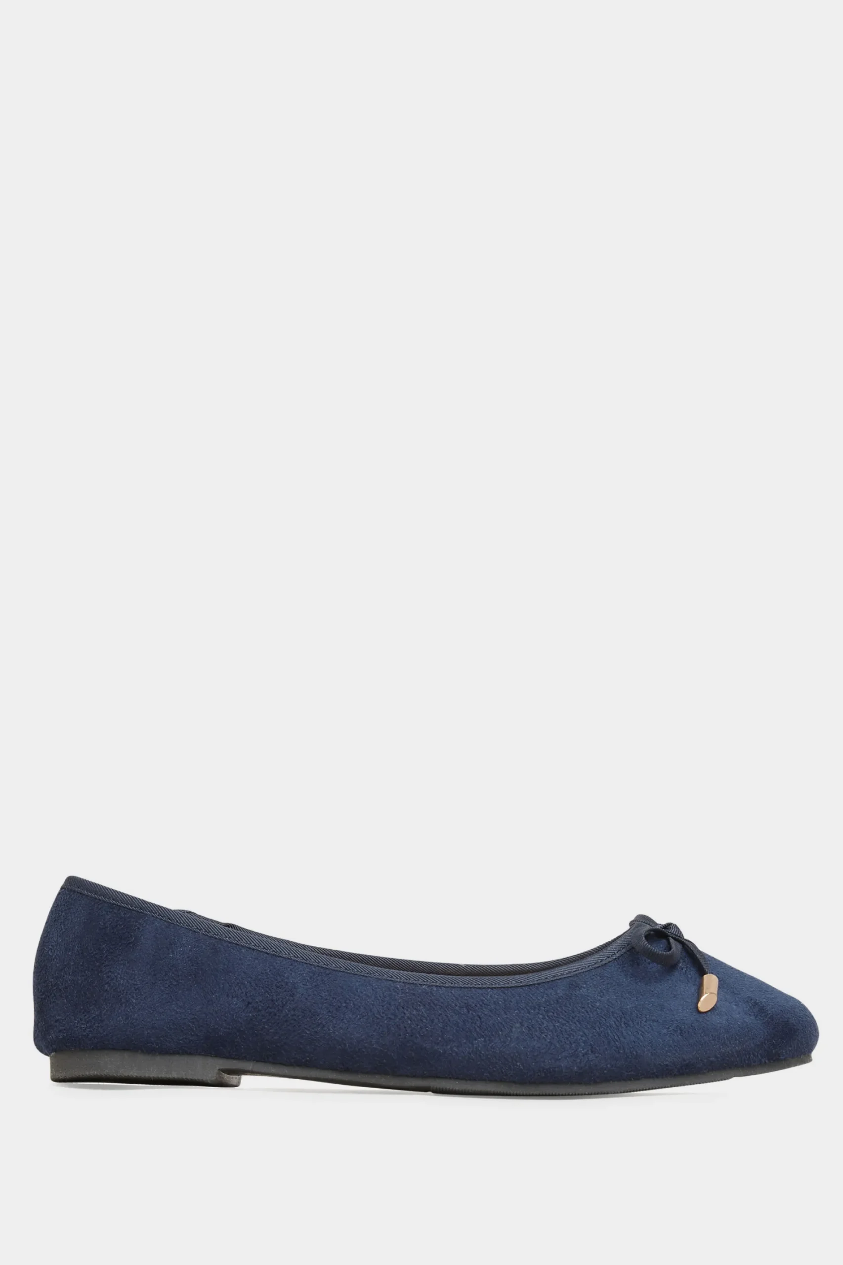 M&Co Yours Yours Navy Blue Ballerina Pumps In Wide E Fit & Extra Wide Eee Fit>Women Flat Shoes