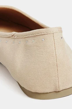 M&Co Yours Yours Nude Diamante Ballet Shoes In Wide E Fit & Extra Wide Eee Fit><noscript><img width=