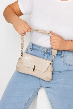 M&Co Yours Yours Nude Faux Leather Twisted Handle Shoulder Bag>Women Bags