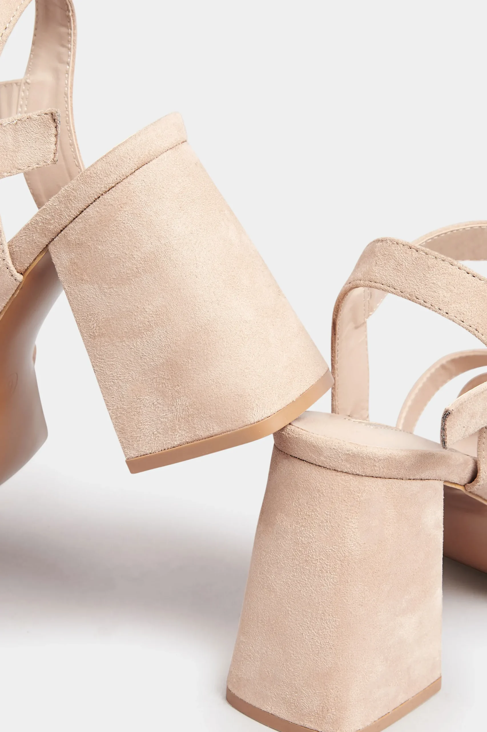 M&Co Yours Yours Nude Platform Flat Sandal Heels In Wide E Fit & Extra Wide Eee Fit>Women Heels