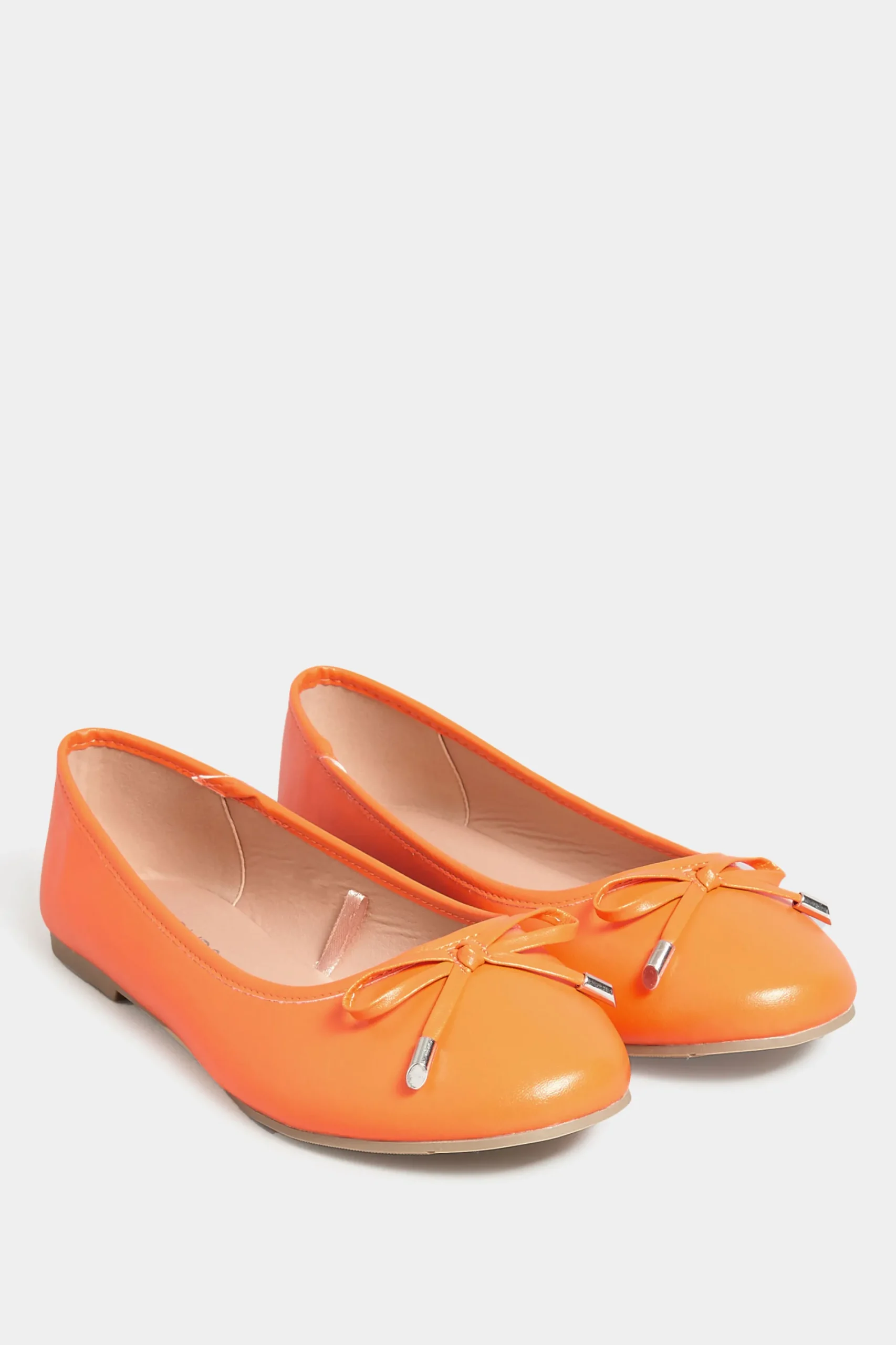 M&Co Yours Yours Orange Ballerina Pumps In Wide E Fit & Extra Wide Eee Fit>Women Flat Shoes