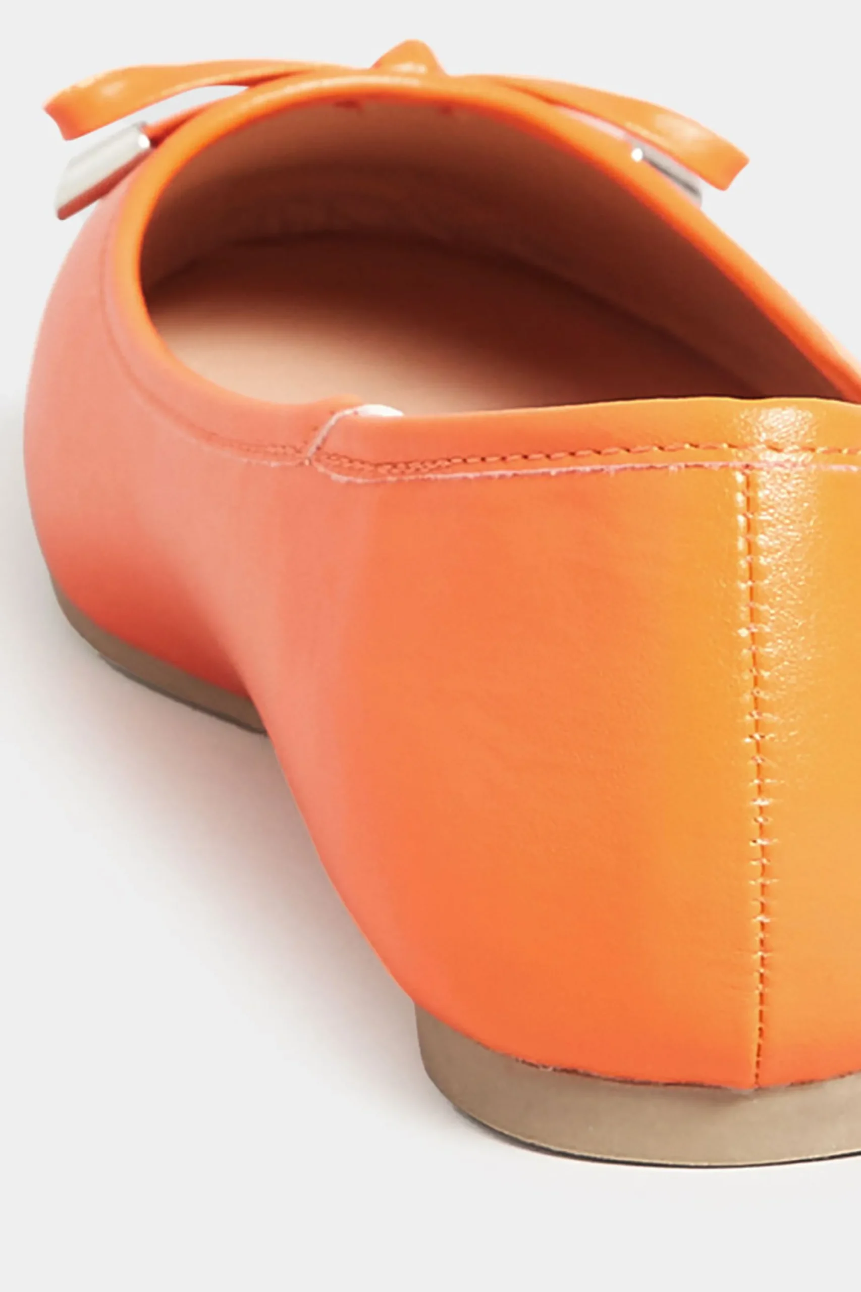 M&Co Yours Yours Orange Ballerina Pumps In Wide E Fit & Extra Wide Eee Fit>Women Flat Shoes