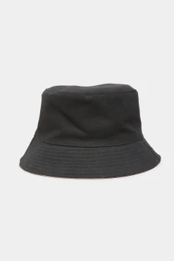 M&Co Yours Yours Pink & Black Reversible Bucket Hat>Women Hats