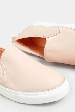 M&Co Yours Yours Pink & Silver Hardware Slip-On Trainers In Extra Wide Eee Fit><noscript><img width=