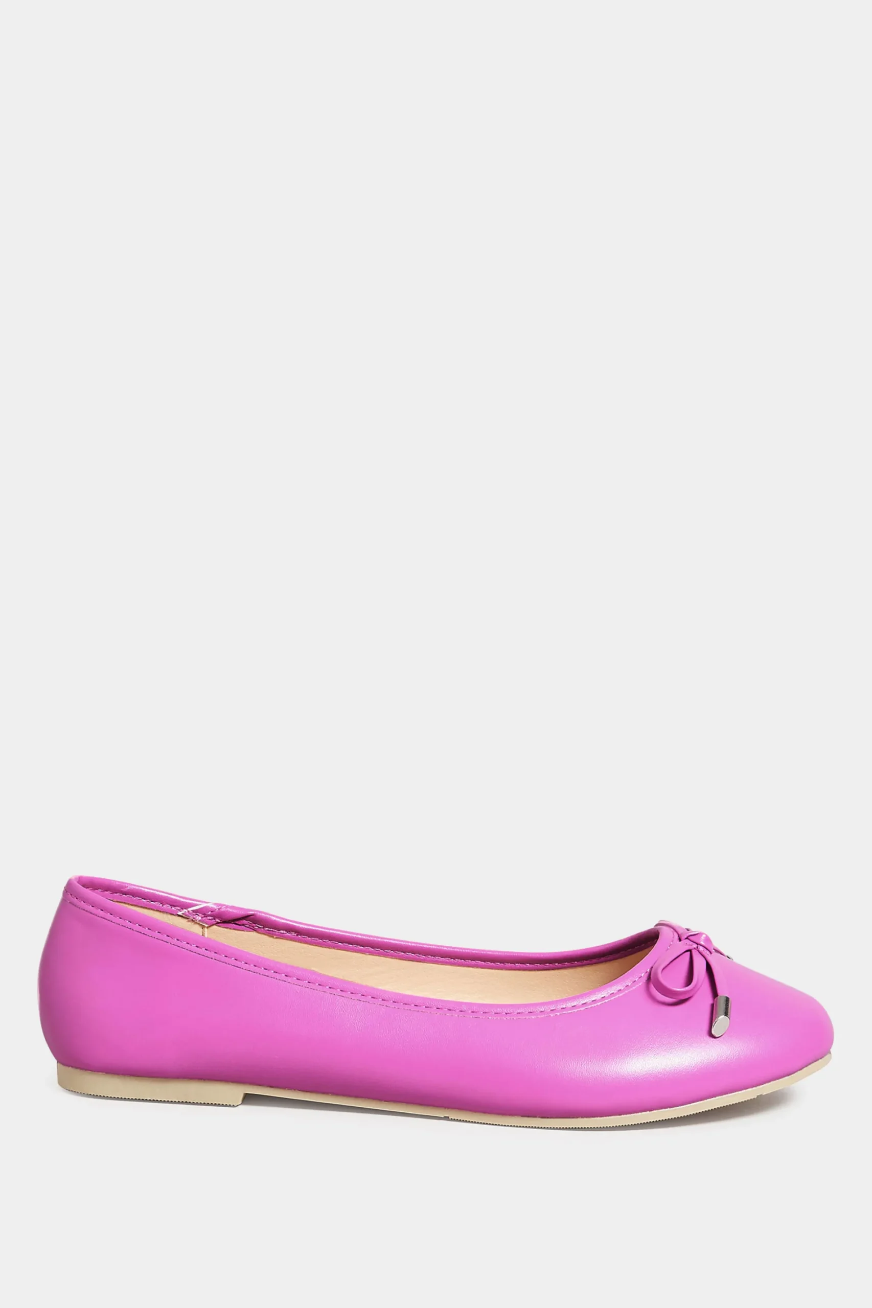 M&Co Yours Yours Pink Ballerina Pumps In Wide E Fit & Extra Wide Eee Fit>Women Flat Shoes