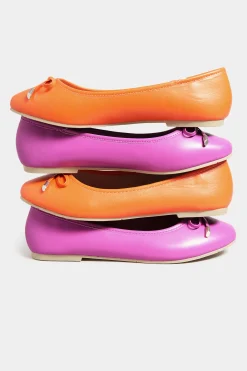 M&Co Yours Yours Pink Ballerina Pumps In Wide E Fit & Extra Wide Eee Fit><noscript><img width=