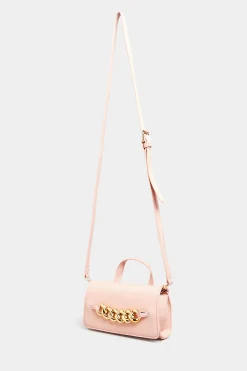 M&Co Yours Yours Pink Croc & Gold Chain Mini Bag><noscript><img width=