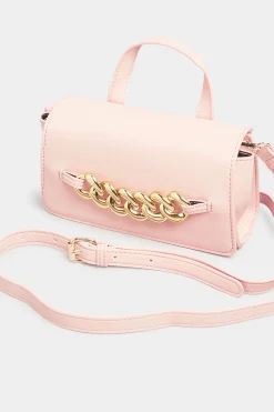 M&Co Yours Yours Pink Croc & Gold Chain Mini Bag><noscript><img width=