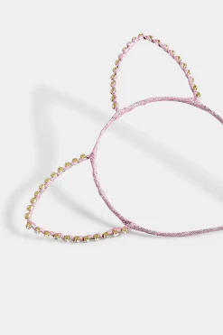 M&Co Yours Yours Pink Diamante Cat Ear Headband>Women Hair Accessories