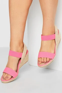M&Co Yours Yours Pink Espadrille Wedges In Wide E Fit & Extra Wide Eee Fit>Women Sandals