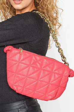 M&Co Yours Yours Pink Quilted Shoulder Bag>Women Bags