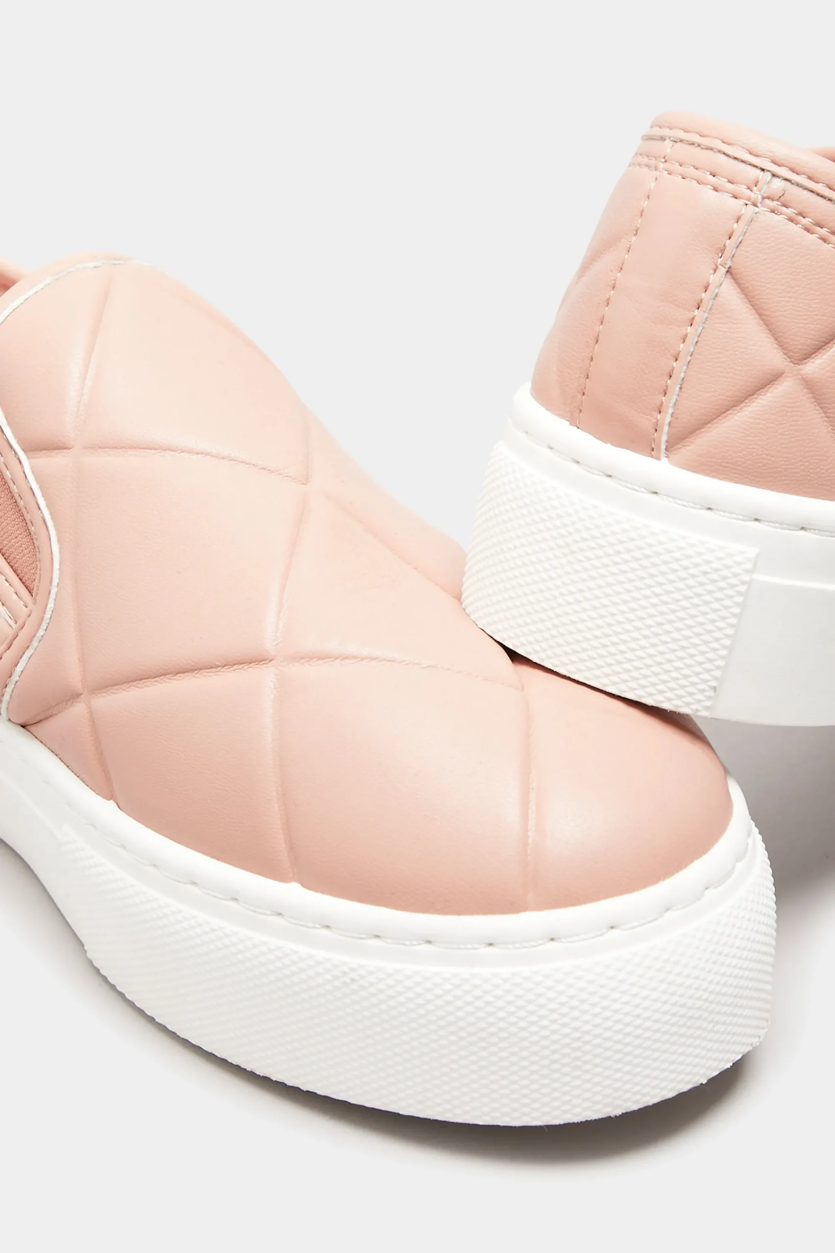 M&Co Yours Yours Pink Quilted Slip-On Trainers In Extra Wide Eee Fit>Women Flat Shoes