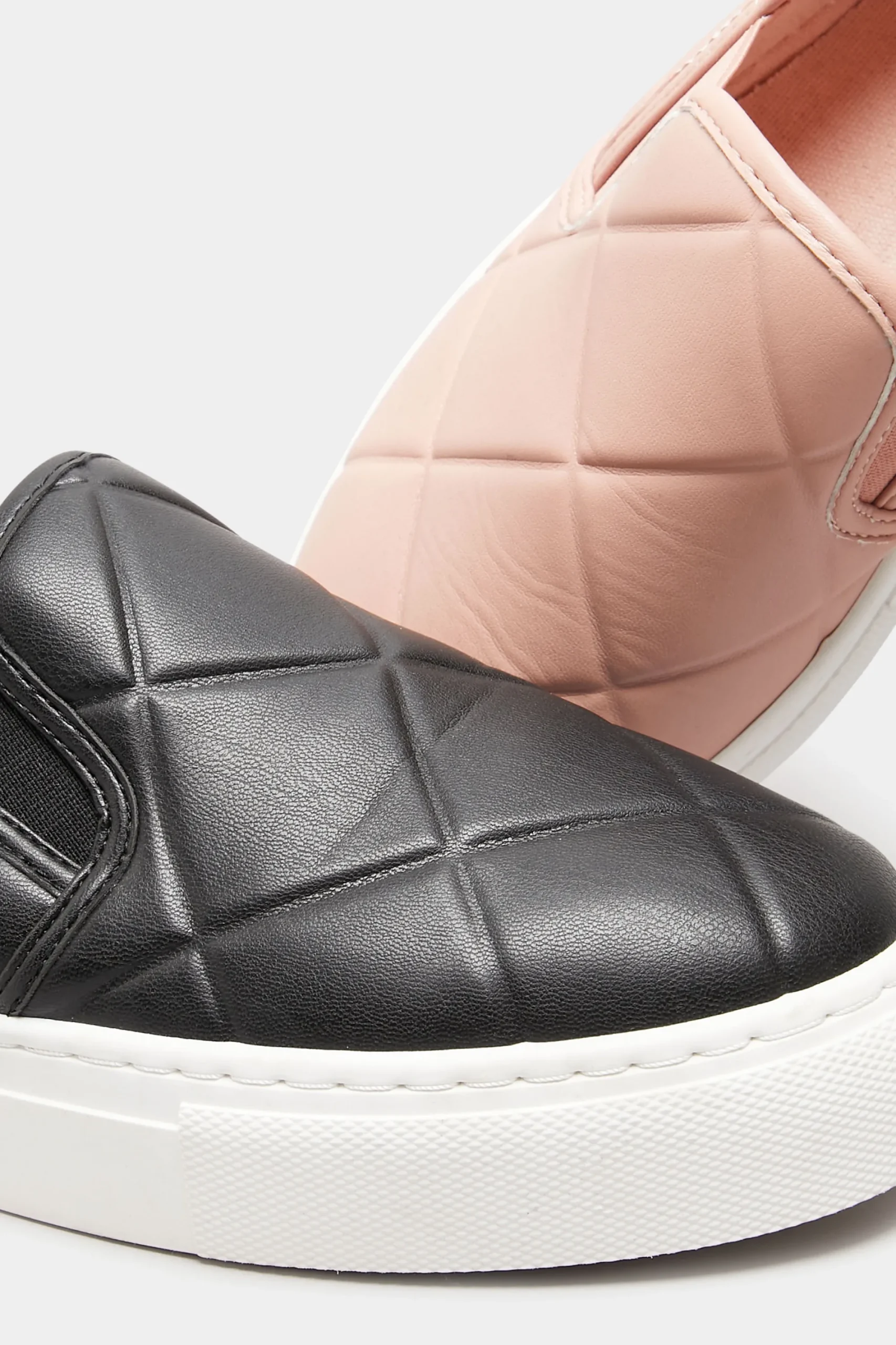 M&Co Yours Yours Pink Quilted Slip-On Trainers In Extra Wide Eee Fit>Women Flat Shoes