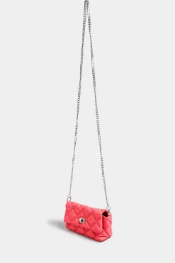 M&Co Yours Yours Pink Quilted Diamante Strap Cross Body Bag><noscript><img width=