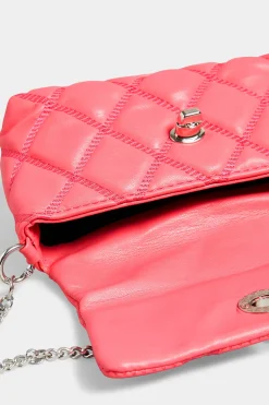 M&Co Yours Yours Pink Quilted Diamante Strap Cross Body Bag><noscript><img width=