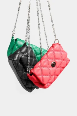 M&Co Yours Yours Pink Quilted Diamante Strap Cross Body Bag><noscript><img width=
