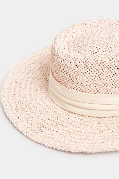 M&Co Yours Yours Pink Straw Boater Hat><noscript><img width=