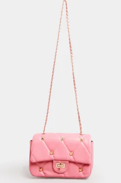 M&Co Yours Yours Pink Studded Quilted Chain Bag><noscript><img width=